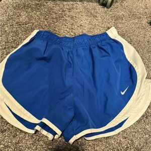 Nike Women's Athletic Shorts in Blue and White